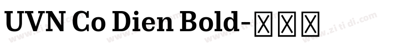 UVN Co Dien Bold字体转换